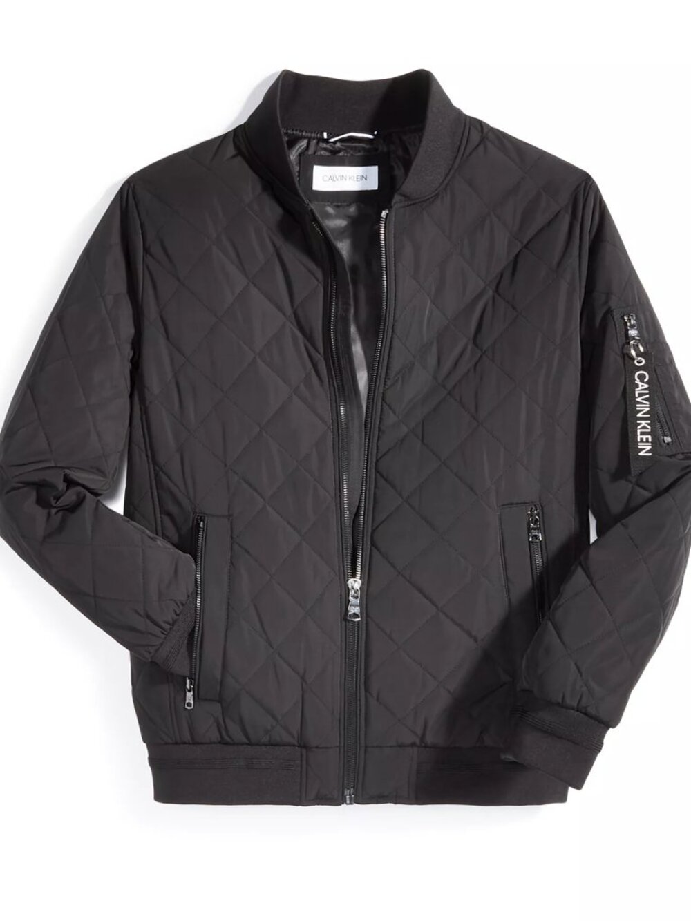Calvin Klein Men's Quilted Baseball Jacket with Rib-Knit Trim New with tags! - Picture 7 of 7